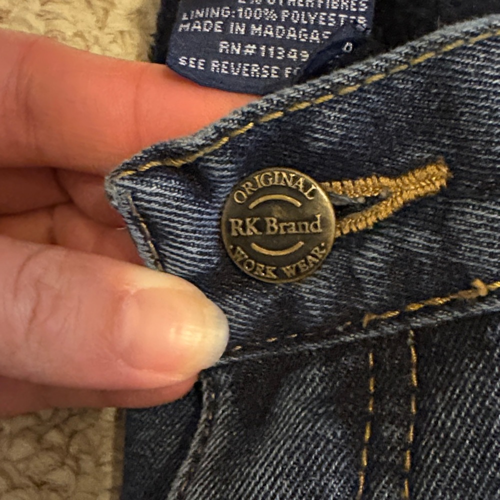 RK Brand Dark Blue Wash Fleece Lined Jeans Size: 34X32 - Picture 2 of 7